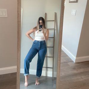 Cream mock neck tank